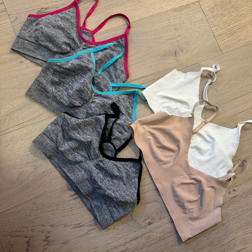 JHK Bundle 5 Bralettes Sports Bras XL